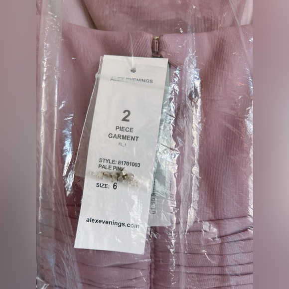 Alex Evenings Women's A-line Dress with Shawl - Picture 7 of 14